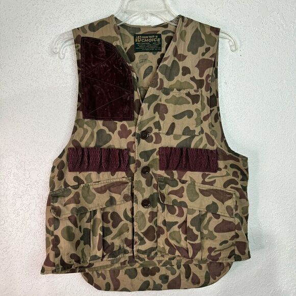 Vintage HUNTER's CHOICE Mens S Bird Hunting Shotgun Vest 100% Cotton 90s - Picture 1 of 14